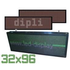 Led ηλεκτρονική επιγραφή - πινακίδα led διπλής όψης (διαστ 32 X 96 cm) - Δύο χρώματα